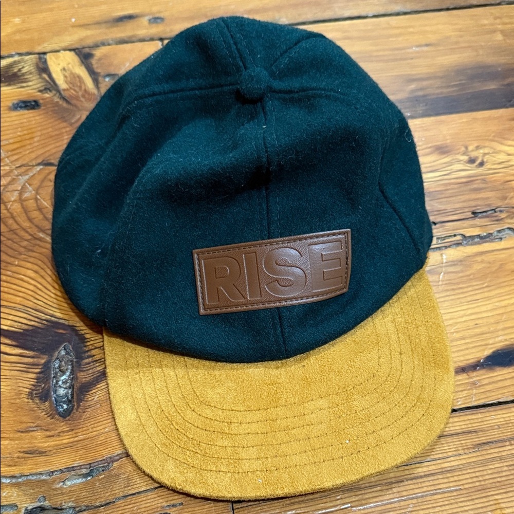 Rise Green and mustard yellow Wool Baseball Cap